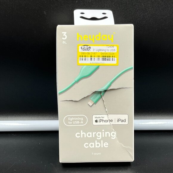 Lightning to USB-A Round Cable heyday™ Spring Teal - Picture 1 of 2